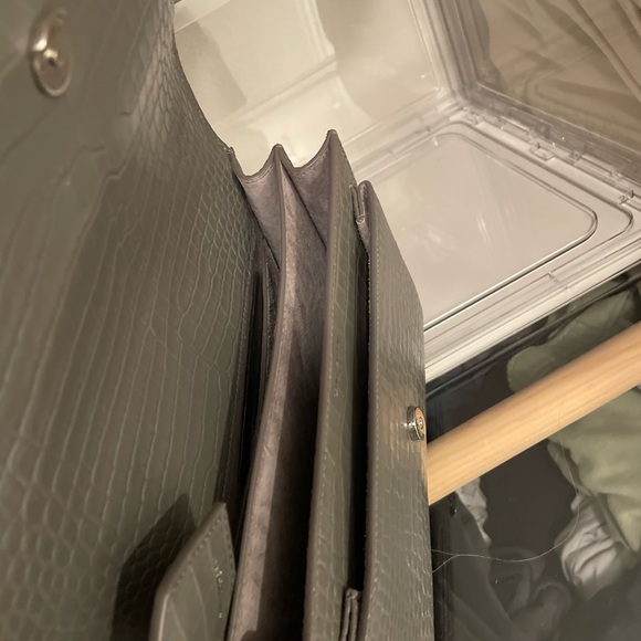 SAINT LAURENT Sunset croc-embossed shoulder bag - Picture 6 of 7